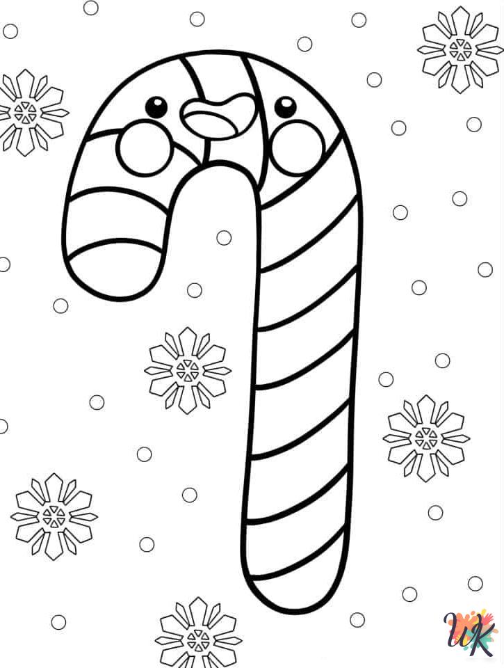 grinch cute Candy Cane coloring pages