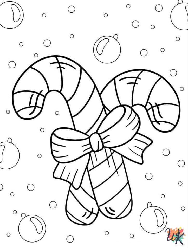 cute Candy Cane coloring pages