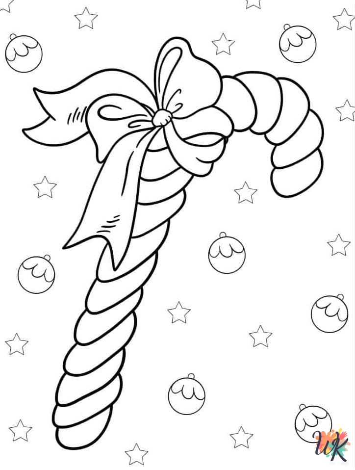 Candy Cane coloring pages for kids