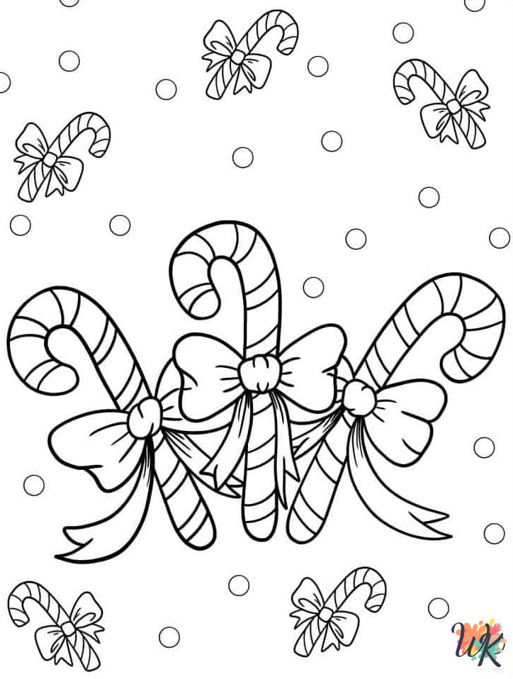 Candy Cane ornaments coloring pages