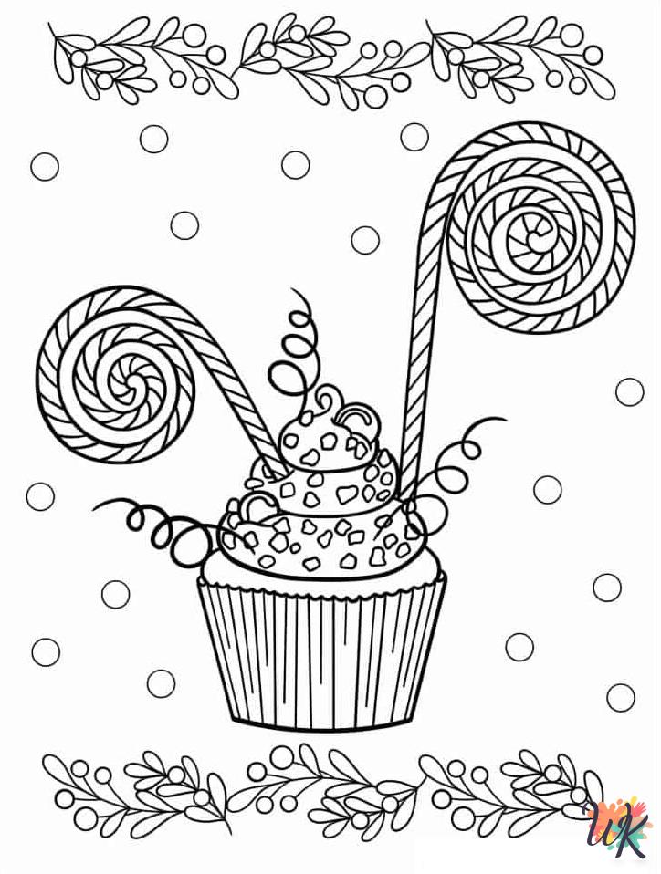 printable Candy Cane coloring pages for adults