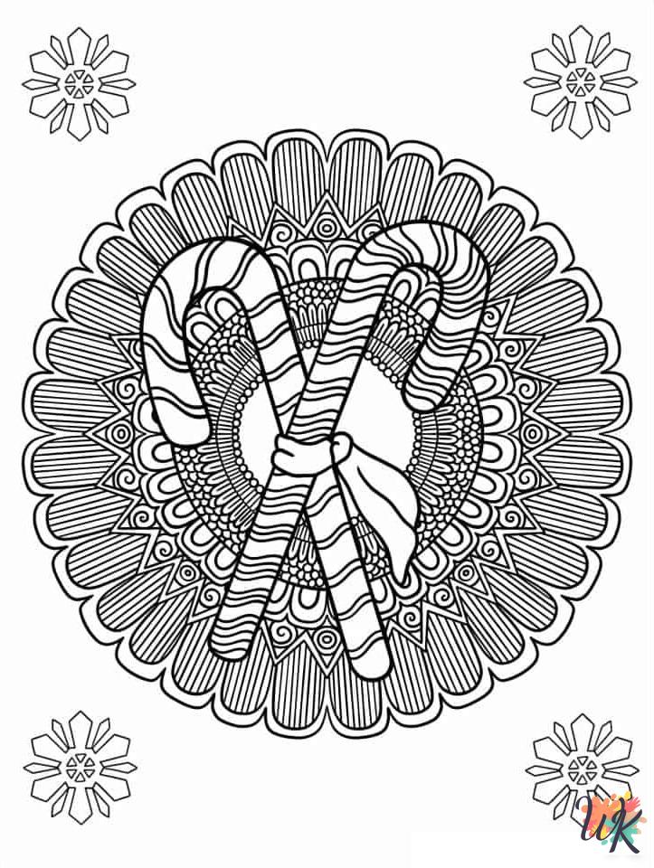 Candy Cane free coloring pages
