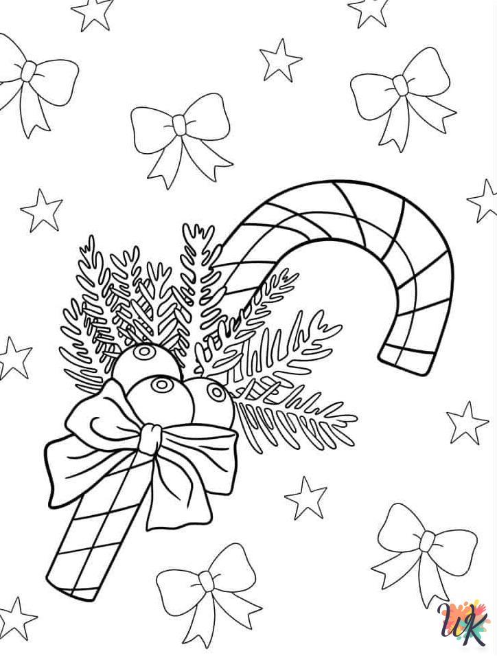 free printable Candy Cane coloring pages for adults 3