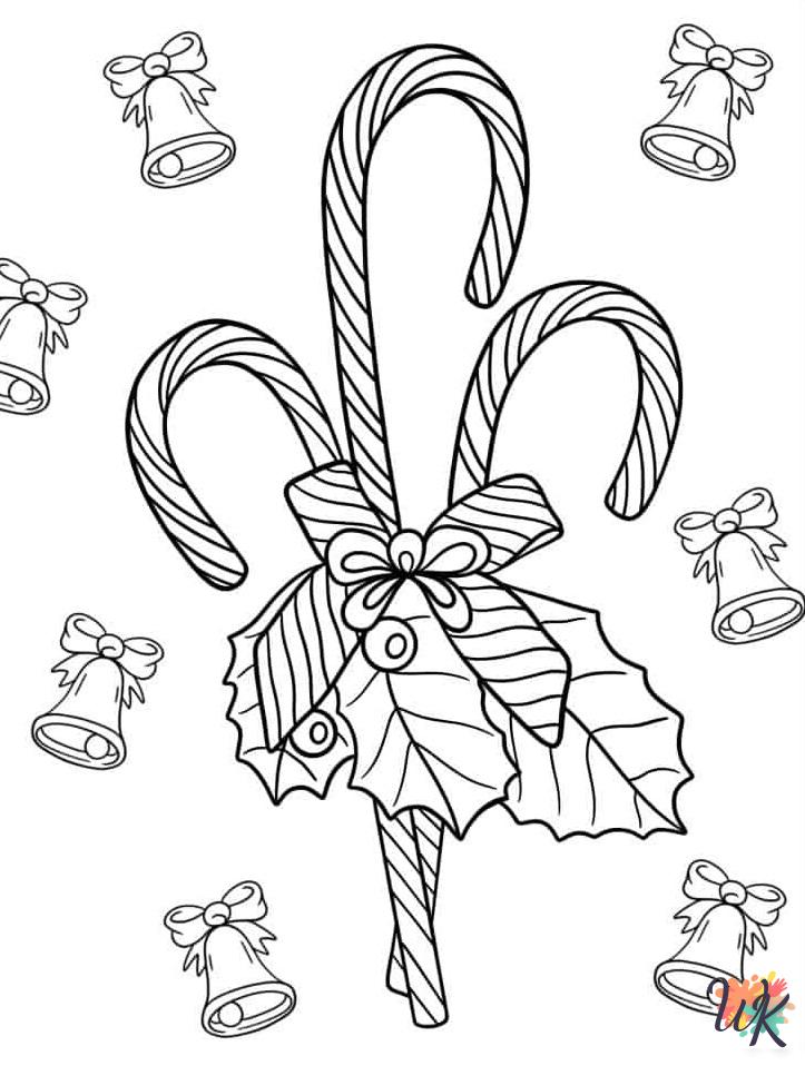 Candy Cane free coloring pages