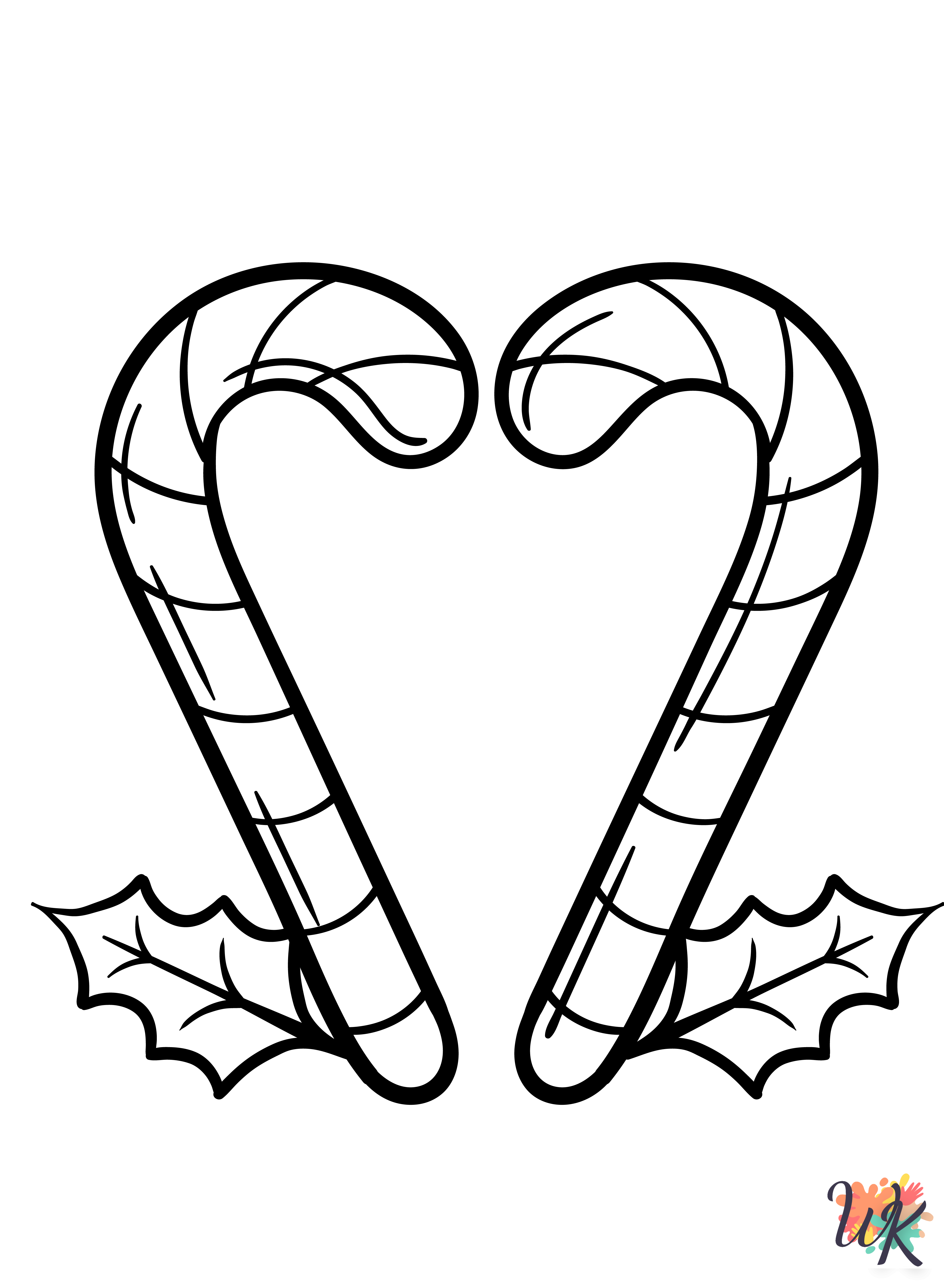adult Candy Cane coloring pages 1