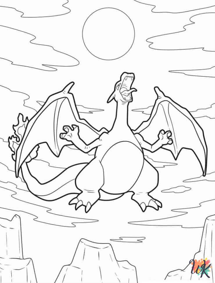 free Charizard coloring pages for adults