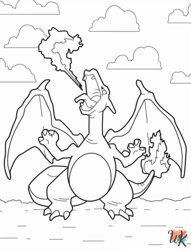 easy cute Charizard coloring pages