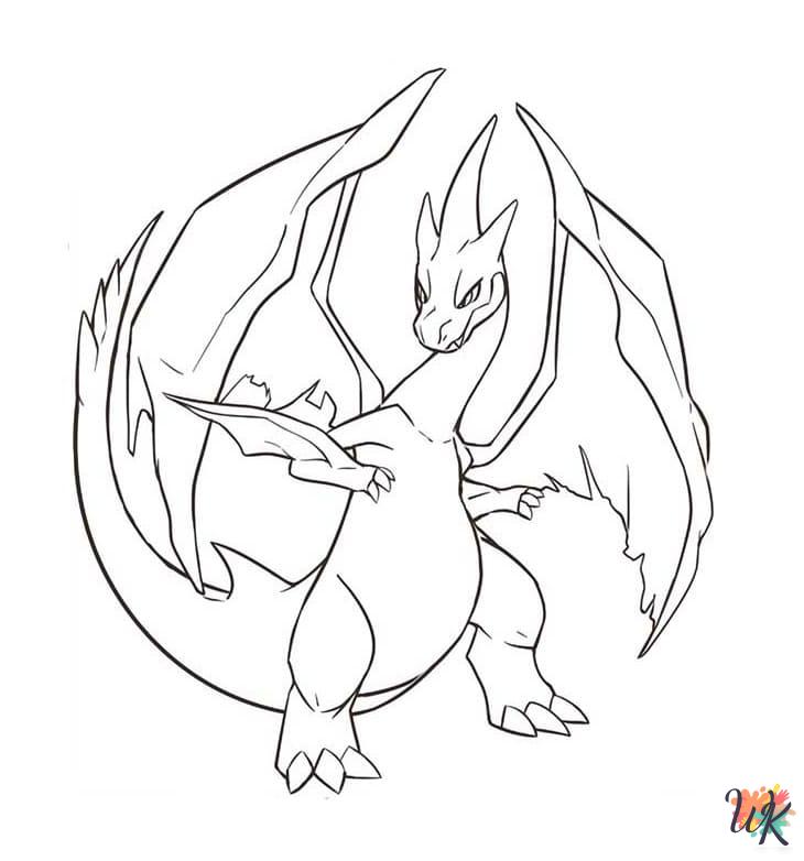 grinch cute Charizard coloring pages