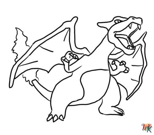 Charizard coloring pages for adults easy