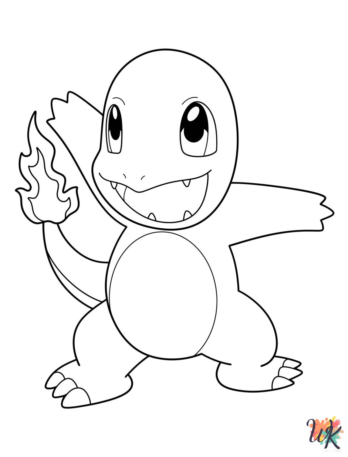 Charmander coloring pages easy
