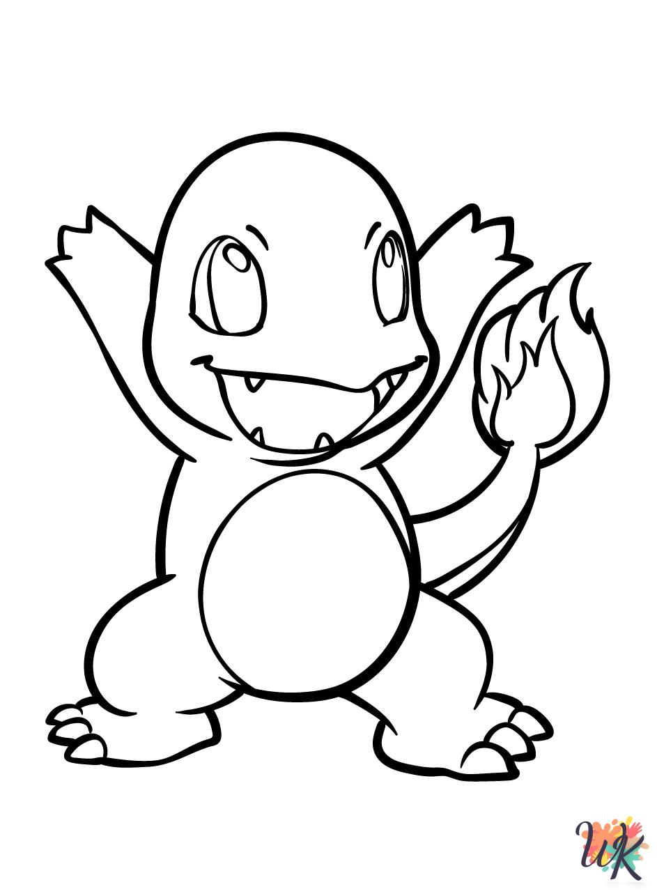 Charmander cards coloring pages