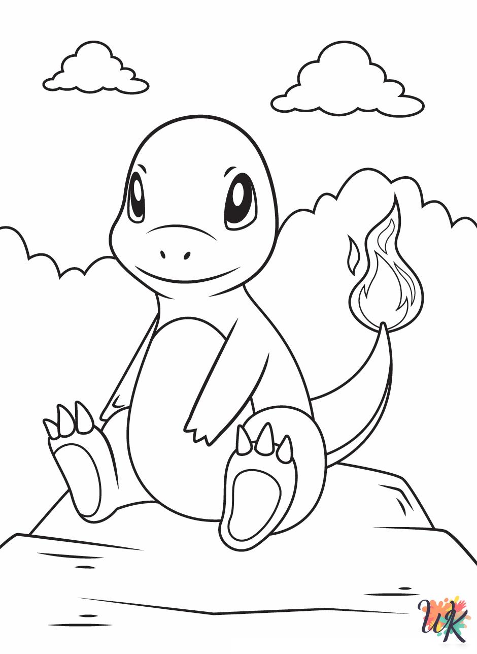 Charmander themed coloring pages