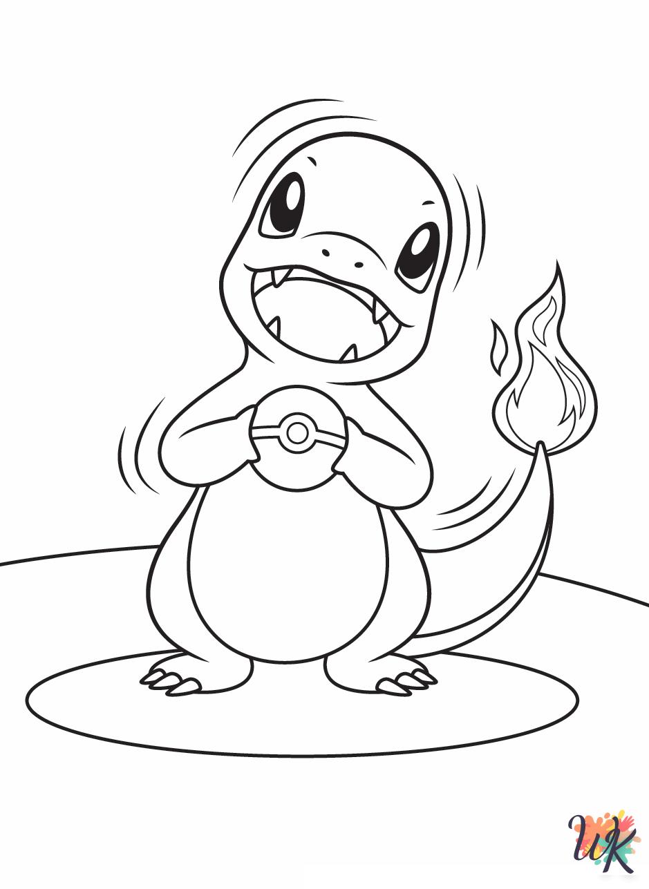 Charmander decorations coloring pages