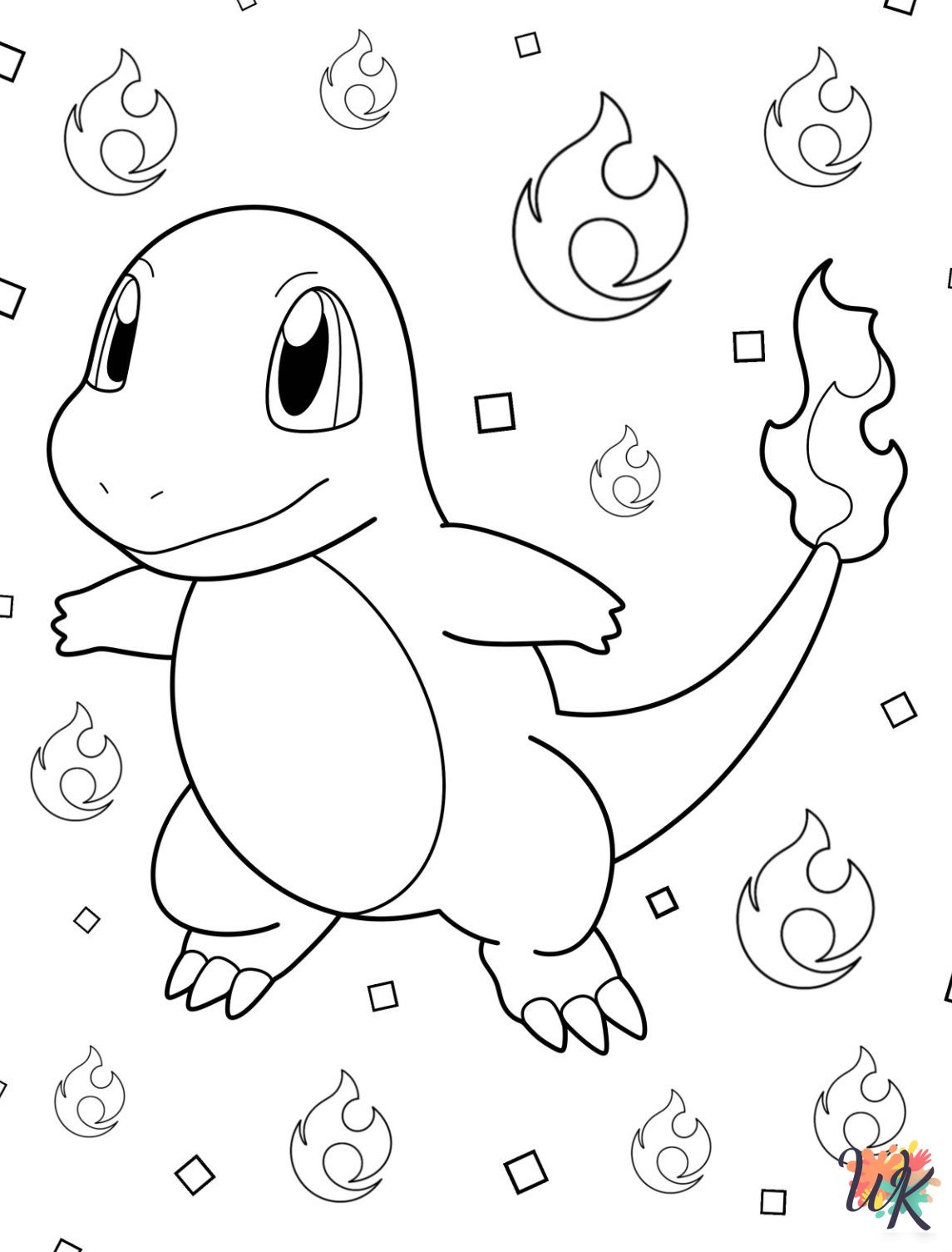 Charmander coloring book pages