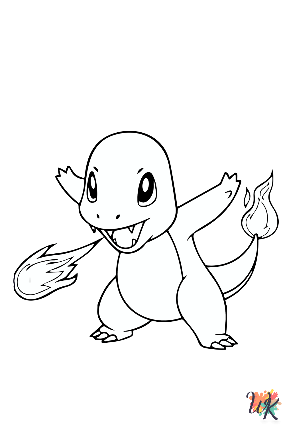 free Charmander coloring pages for kids