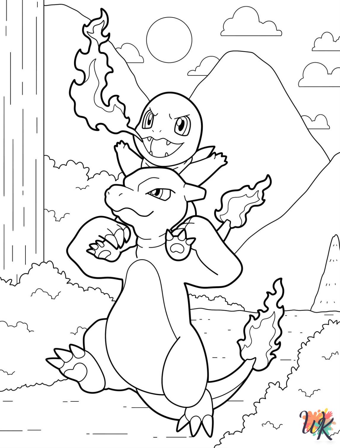 Charmander coloring pages for kids