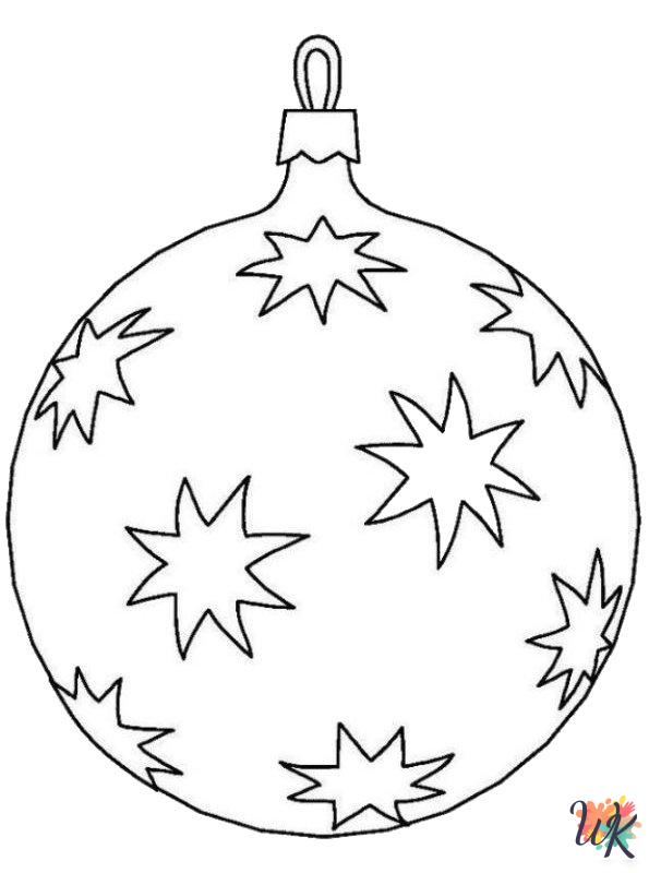 preschool Christmas Balls coloring pages