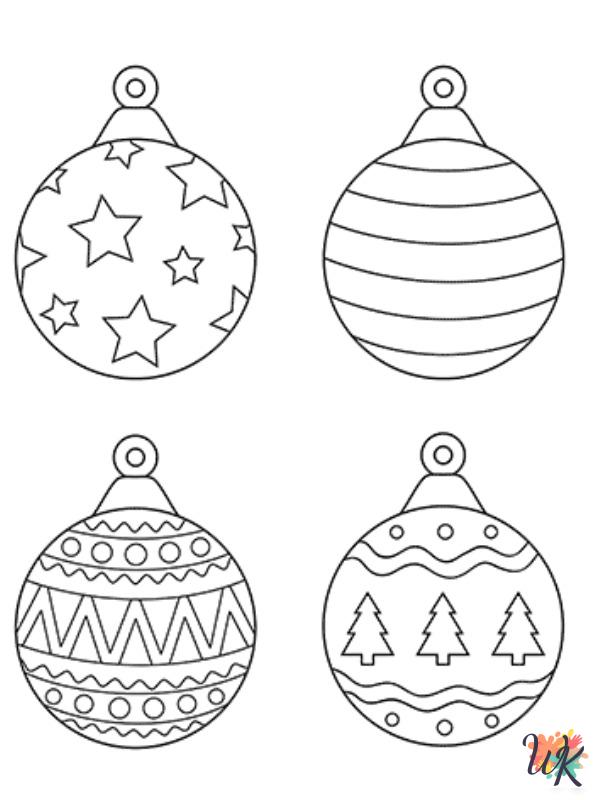 Christmas Balls coloring pages free printable