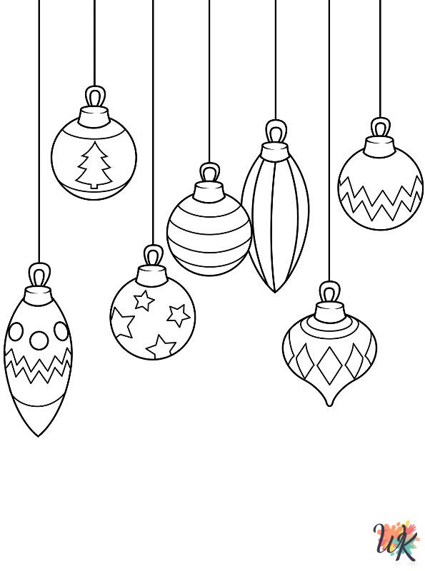 Christmas Balls coloring pages to print