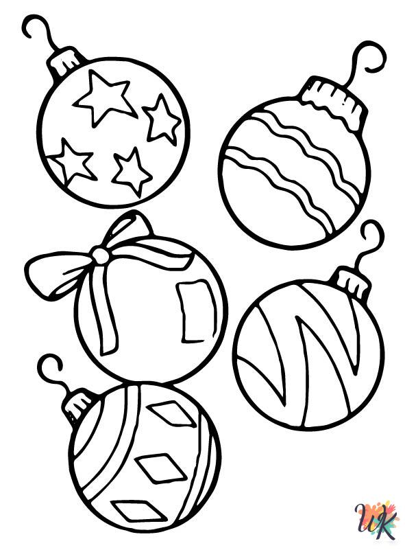 detailed Christmas Balls coloring pages