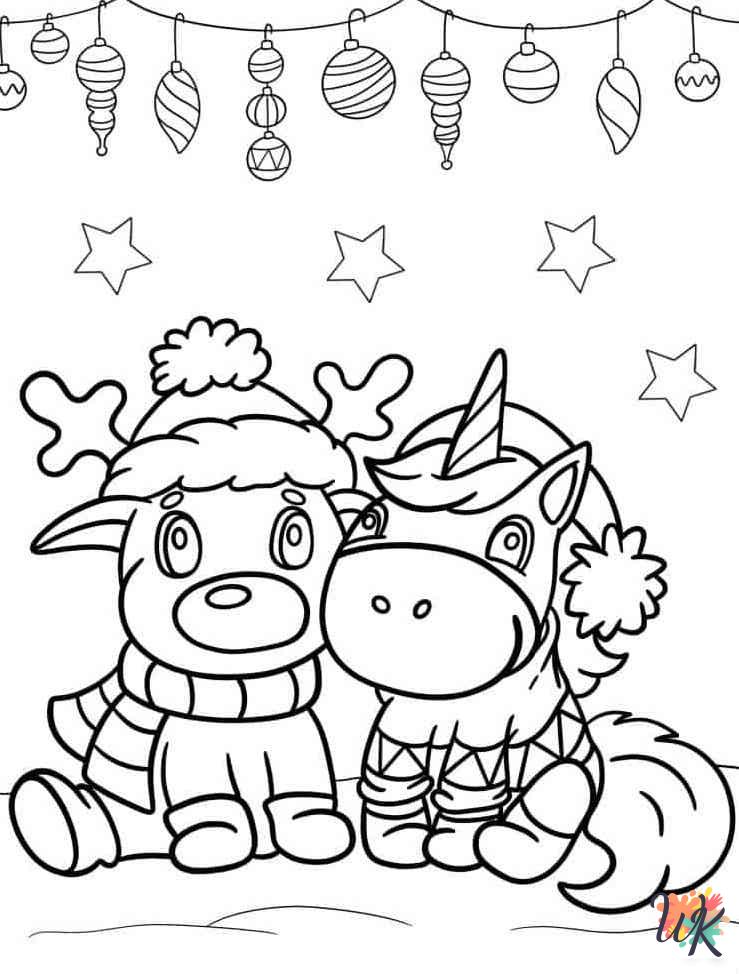 grinch Christmas Unicorn coloring pages