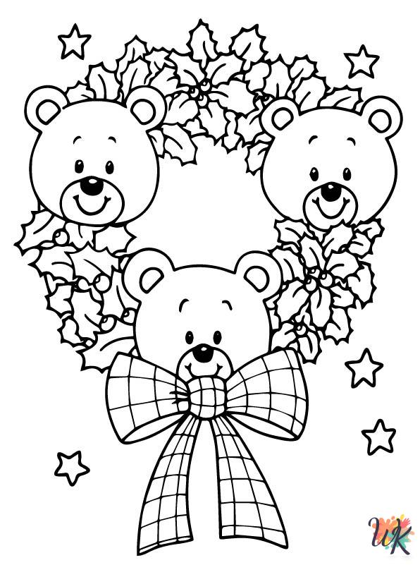 vintage Christmas Wreaths coloring pages