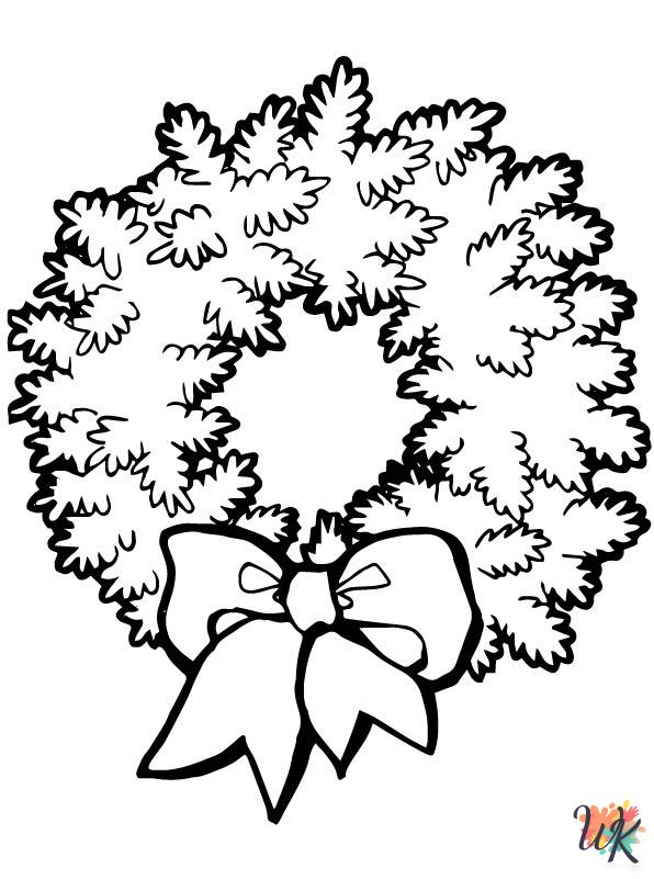 Christmas Wreaths coloring pages pdf