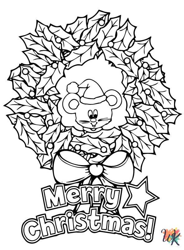 Christmas Wreaths ornaments coloring pages