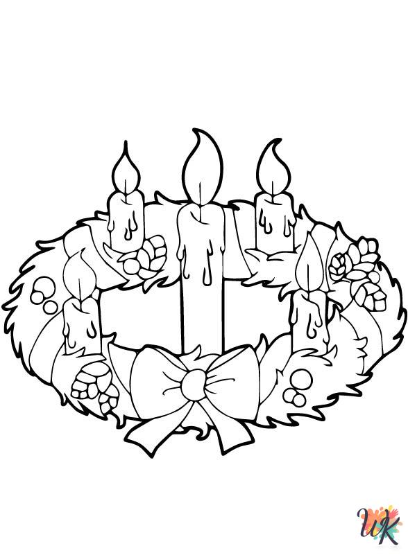 Christmas Wreaths coloring pages printable free