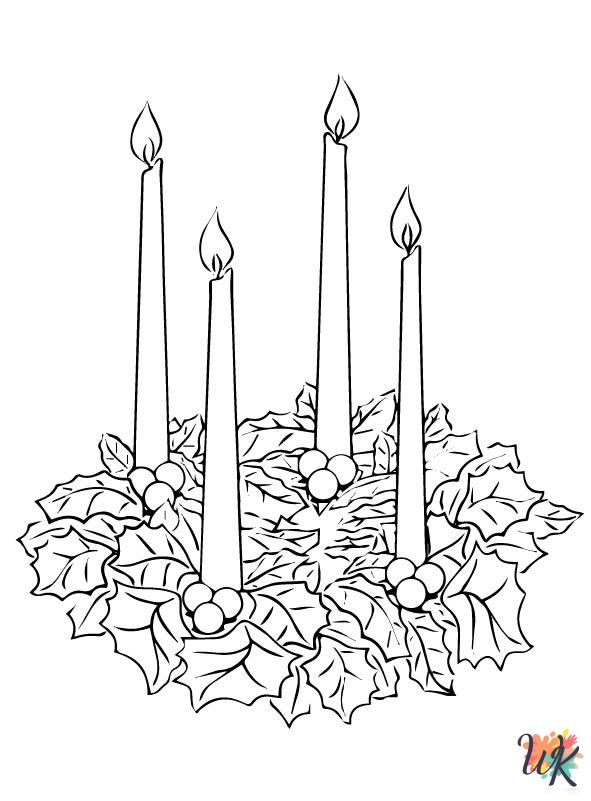 Christmas Wreaths coloring pages to print