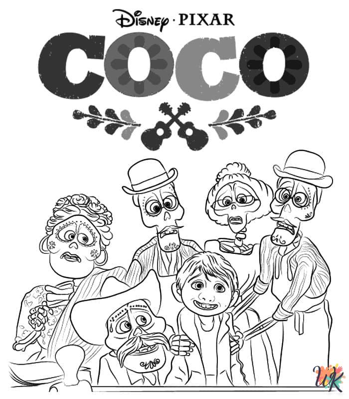 Coco coloring book pages