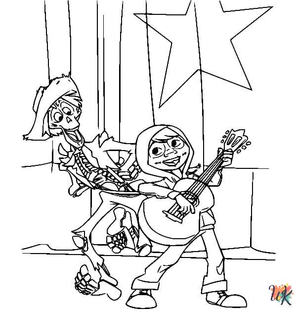 Coco coloring pages for adults pdf