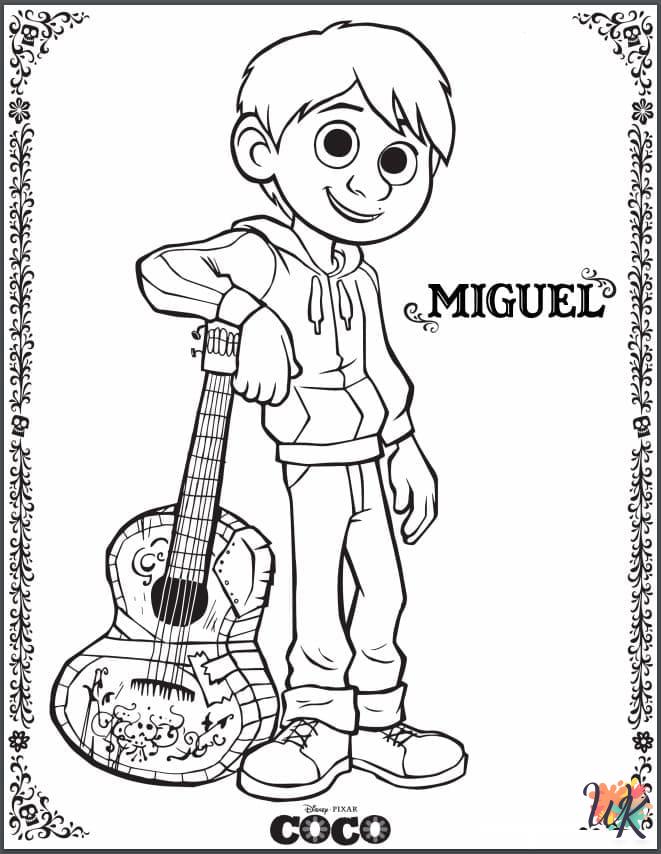 Coco coloring pages easy