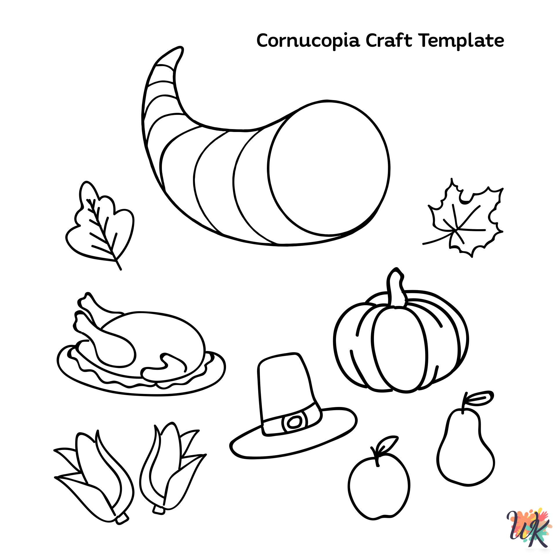 printable Cornucopia coloring pages for adults