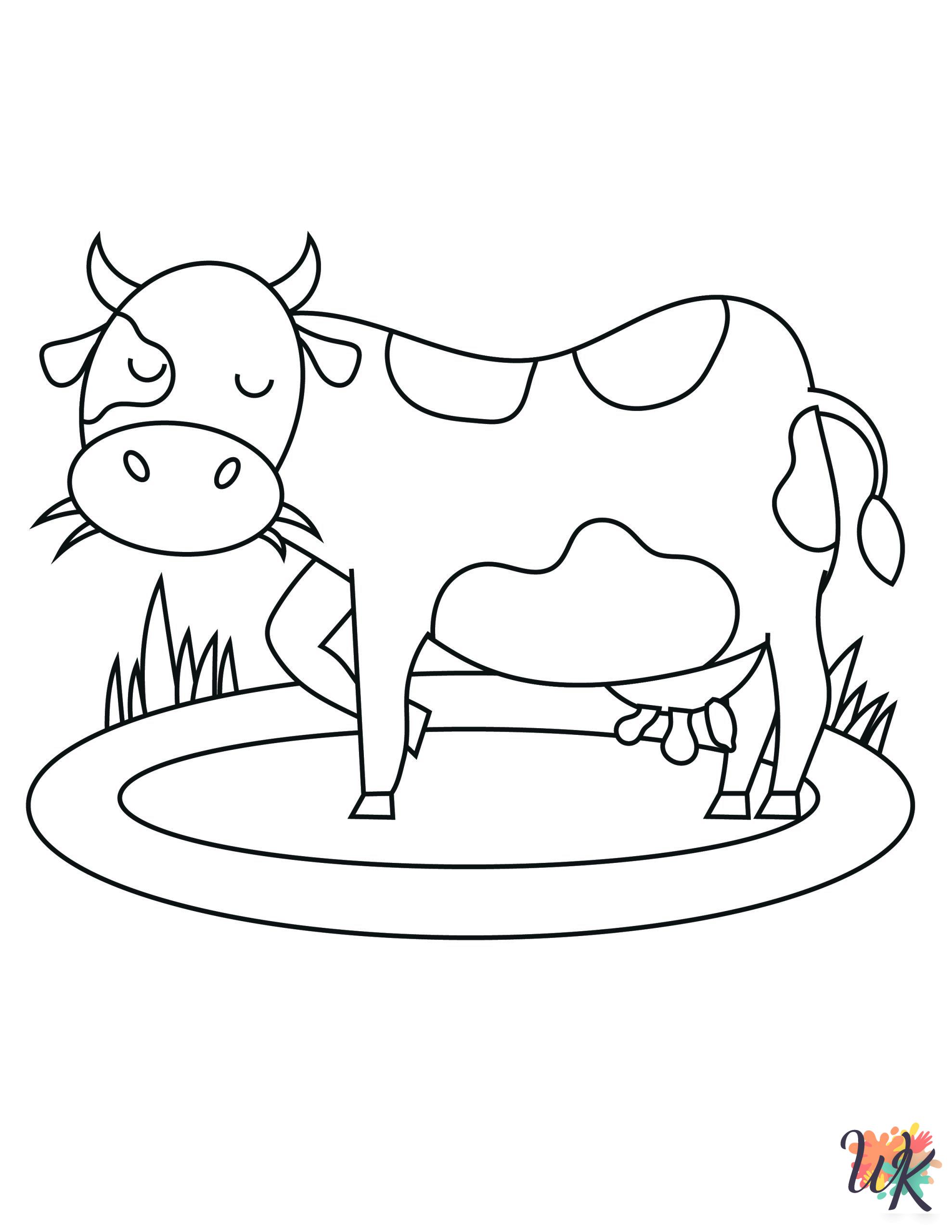 free Cow coloring pages