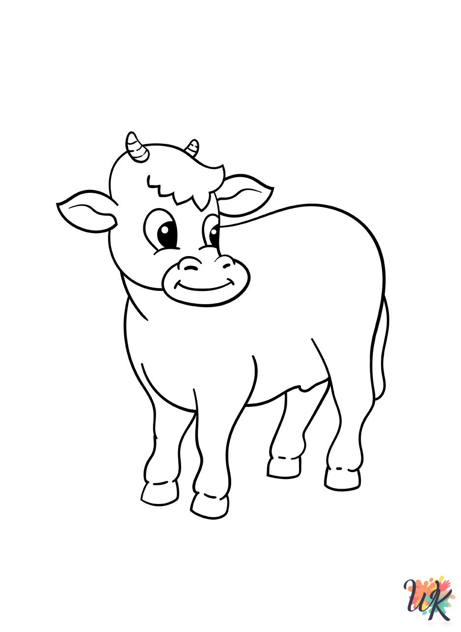 free Cow coloring pages printable