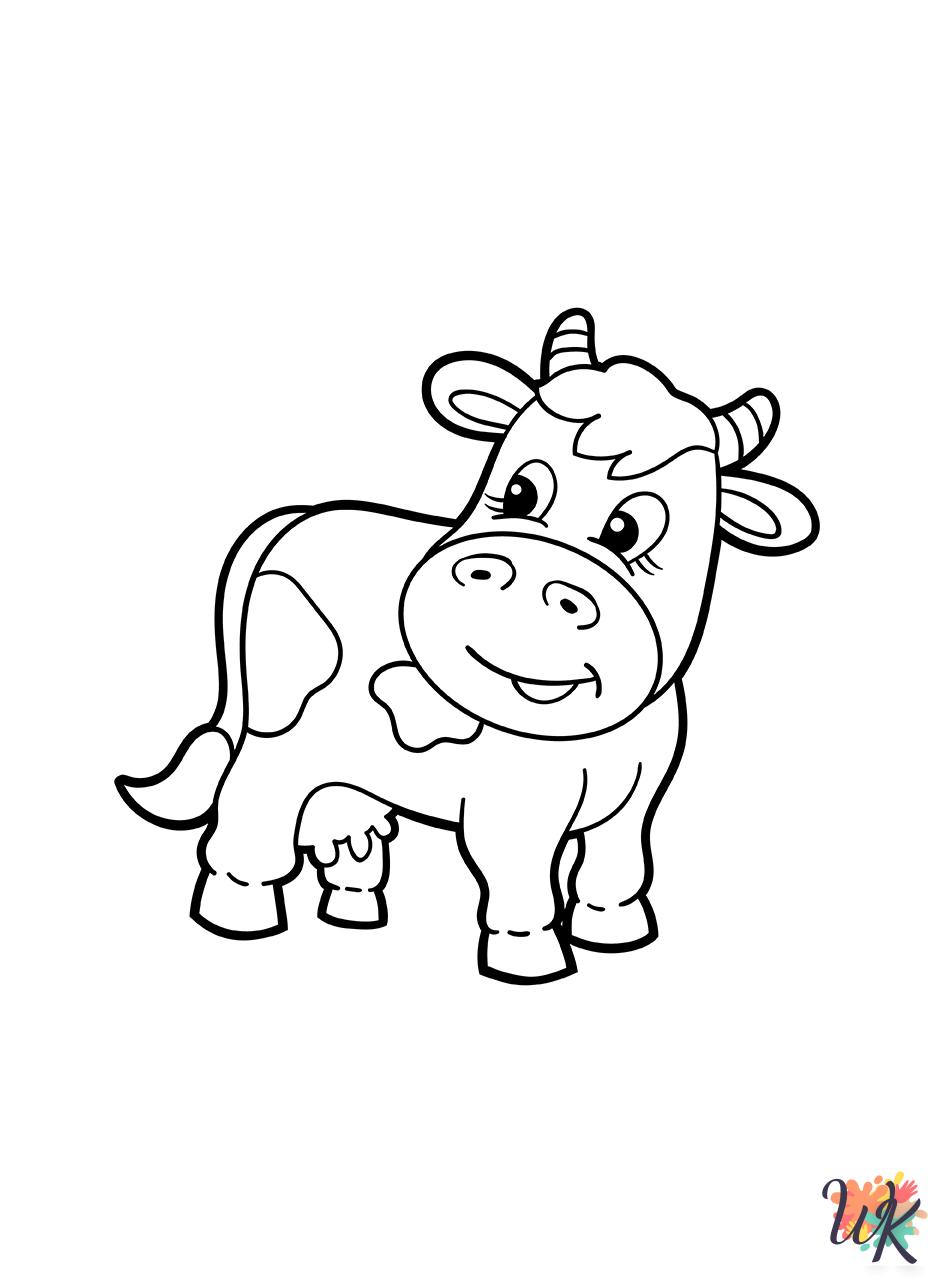free Cow printable coloring pages