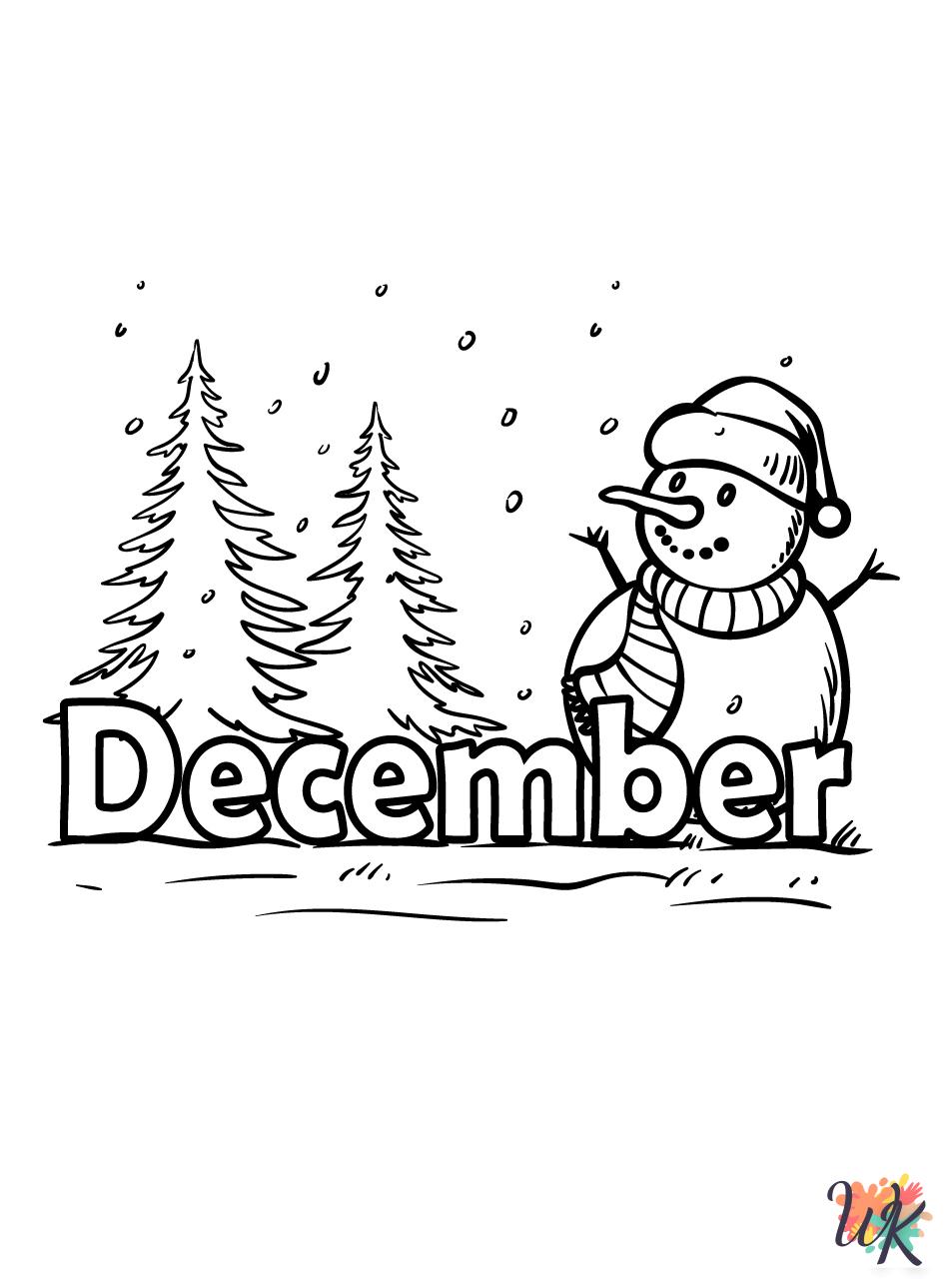 coloring December pages