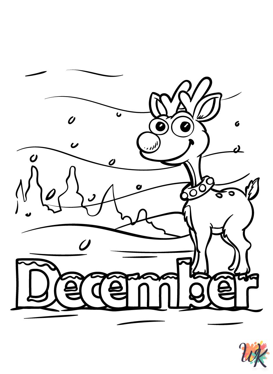 December coloring pages to print