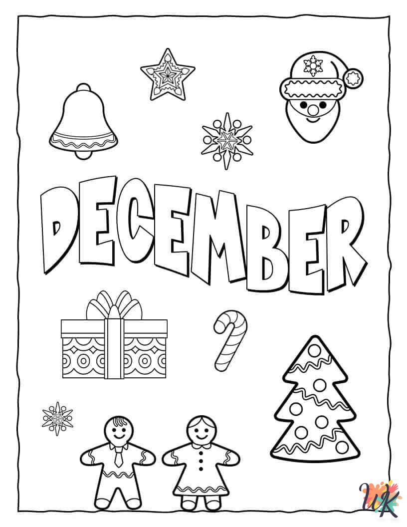 hard December coloring pages