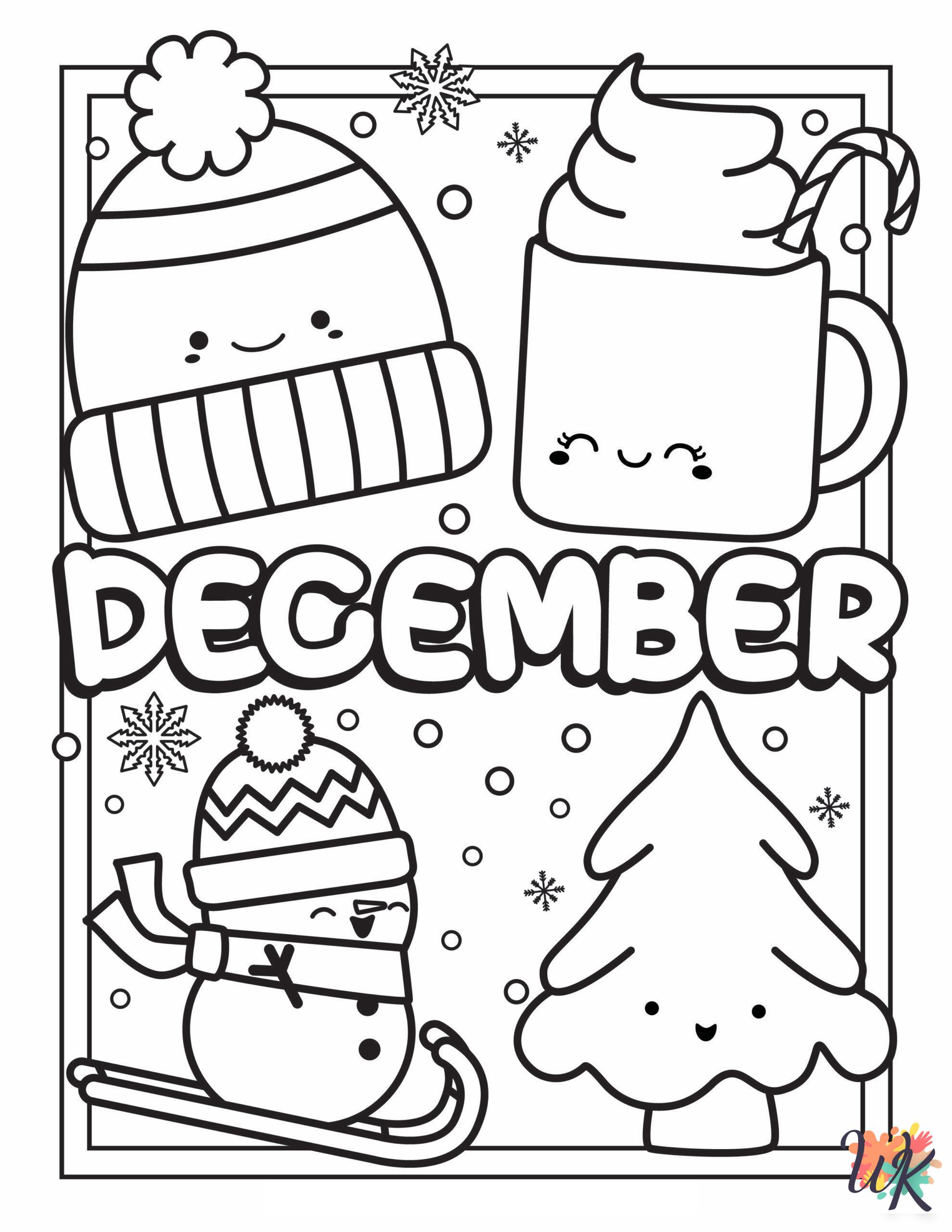 December coloring pages easy