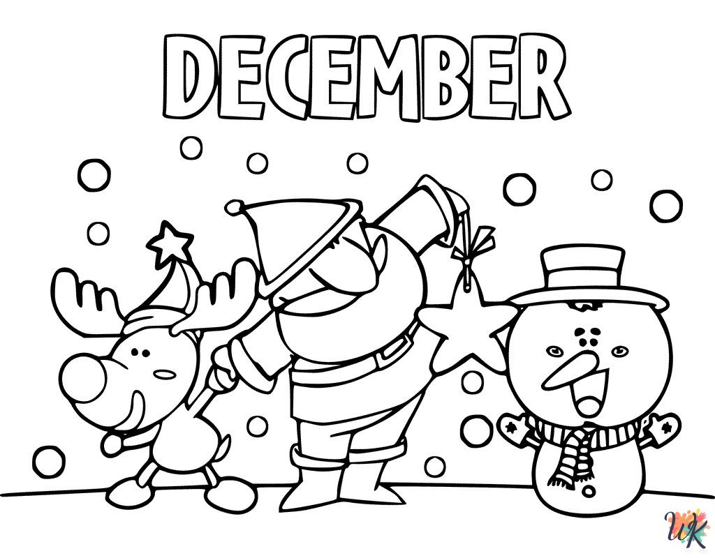 free December coloring pages