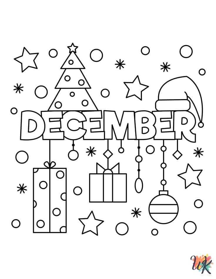 old-fashioned December coloring pages