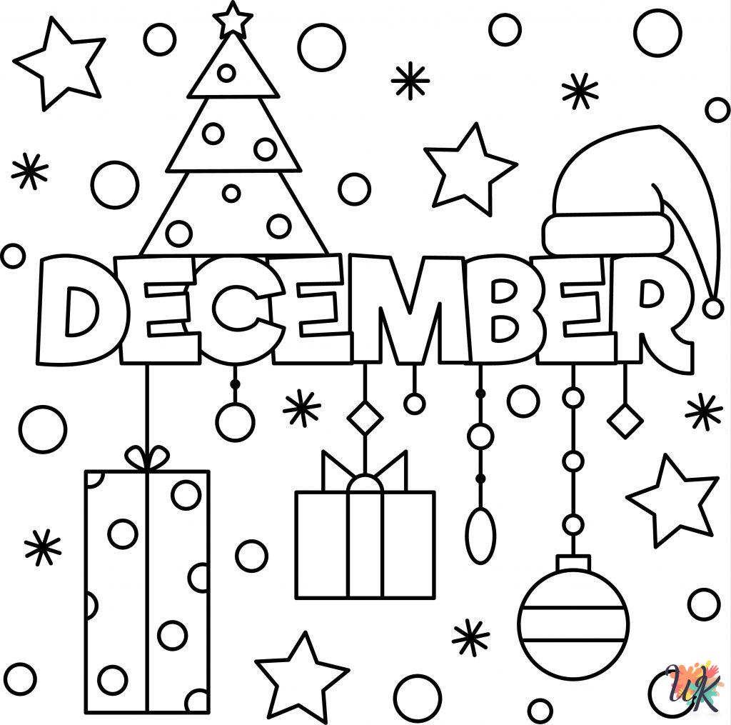printable December coloring pages