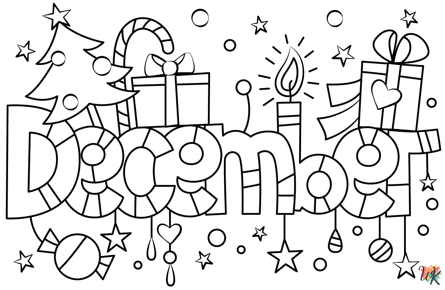 December coloring pages free printable