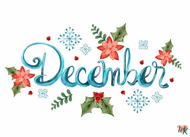 December coloring pages 1 December coloring pages