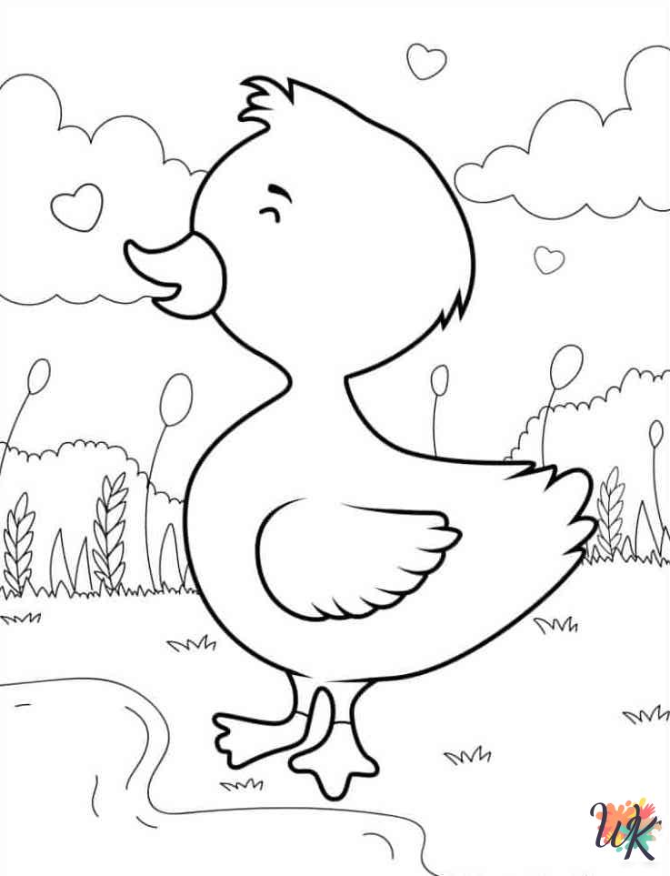 grinch cute Ducks coloring pages