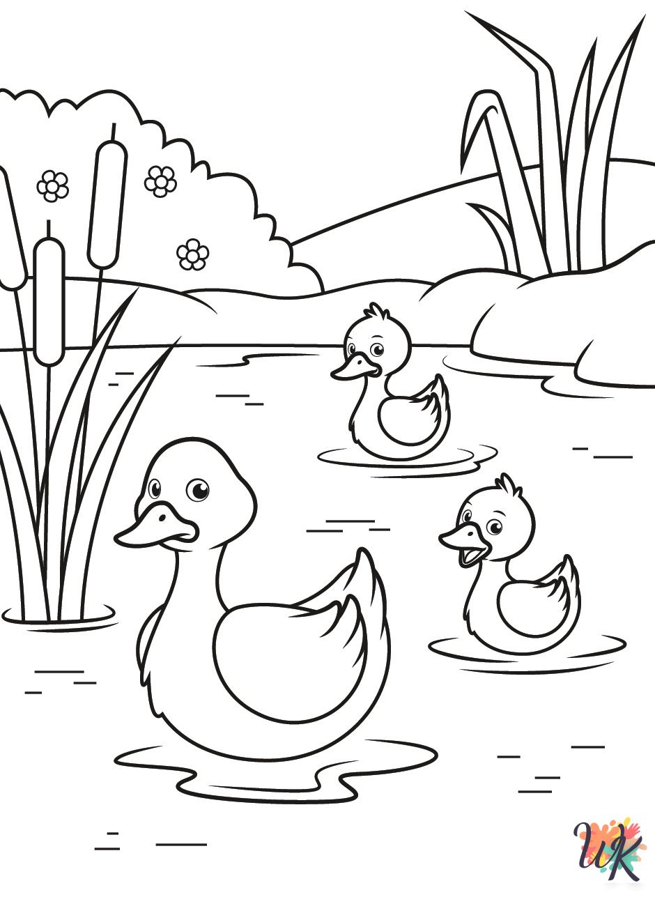 Ducks printable coloring pages