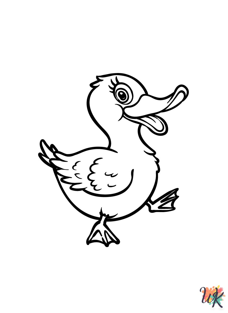 Ducks coloring pages for adults