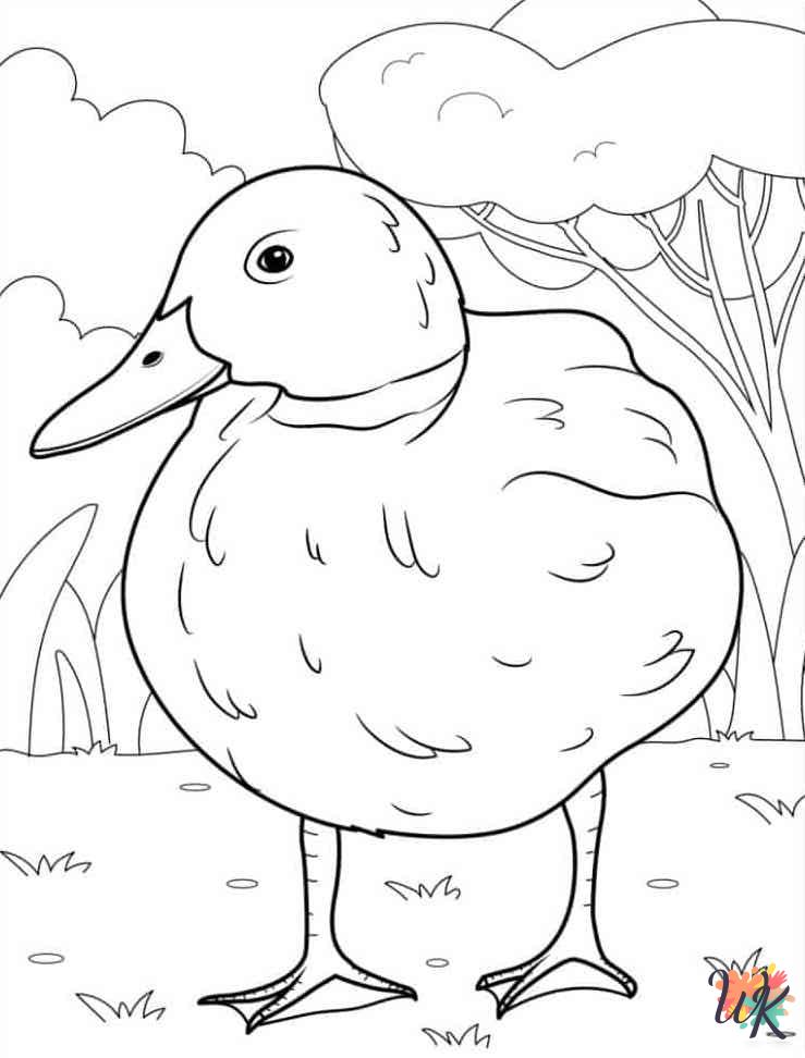 preschool Ducks coloring pages